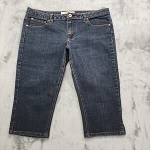 Vintage 90s Mixit Jeans Womens 16 Blue Mid Rise Crop Capri Pedal Pusher Skimmer